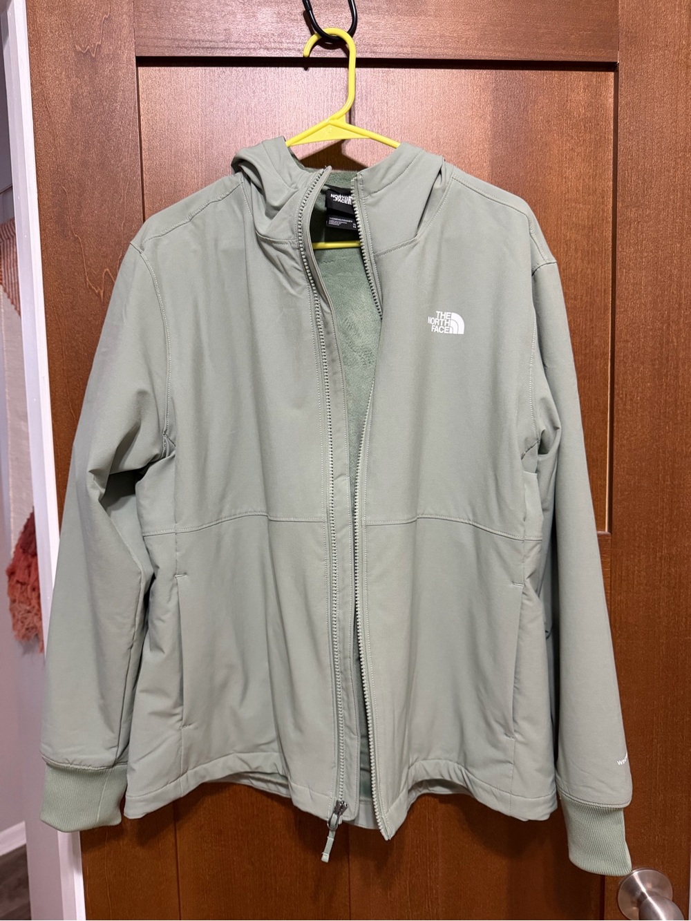 The North Face Women’s Sage Green Softshell Jacket with Hood